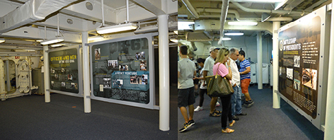 USS IOWA  Aft mess area transformed into Interpretive Center		
